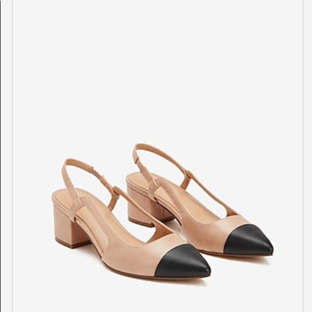Express Toe Cap Slingback heels